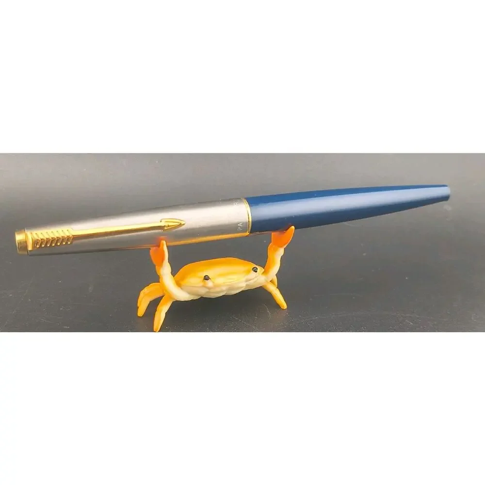 Vintage Parker 45 Fountain Pen Set Blue 14K Gold Nib with Case